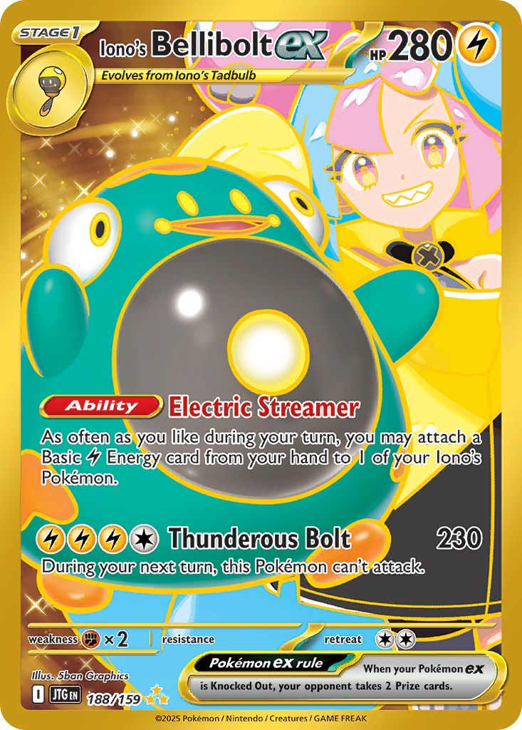 Iono's Bellibolt ex 188/159 (Gold)